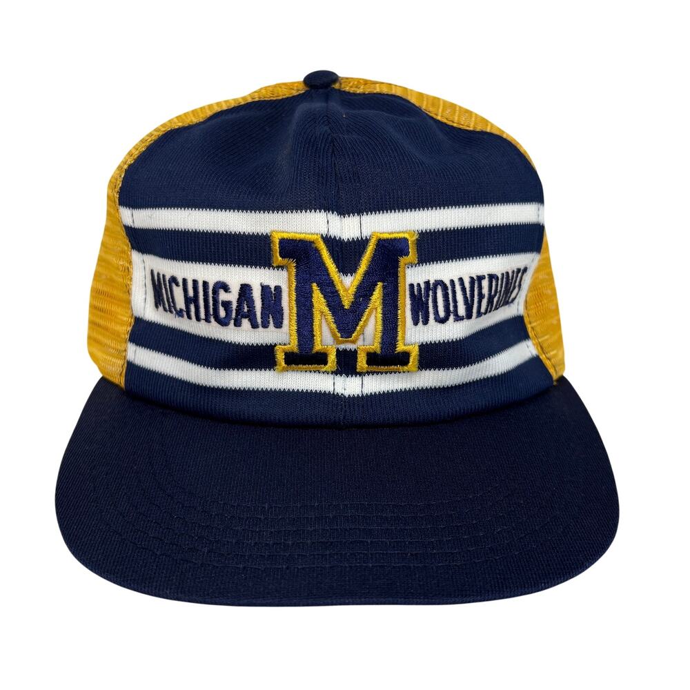 Vintage University of Michigan Mesh Embroidered Snapback Hat